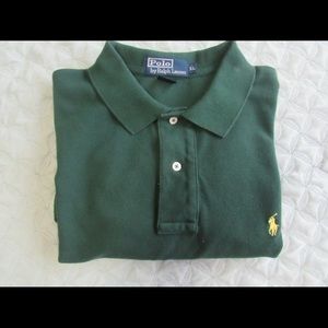 Polo by Ralph Lauren Long Sleeve Shirt Men's XL forest green solid 100% cotton